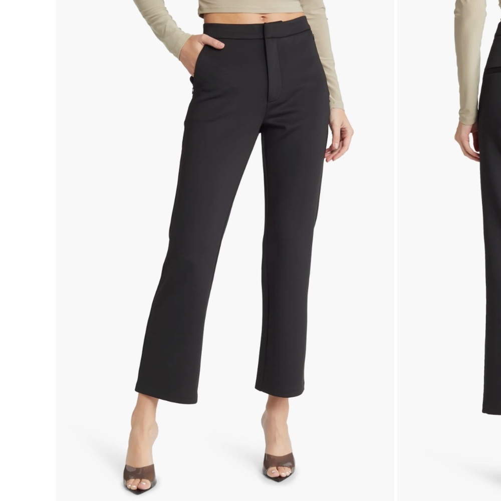 Good American Sculpting Cropped Straight Trousers